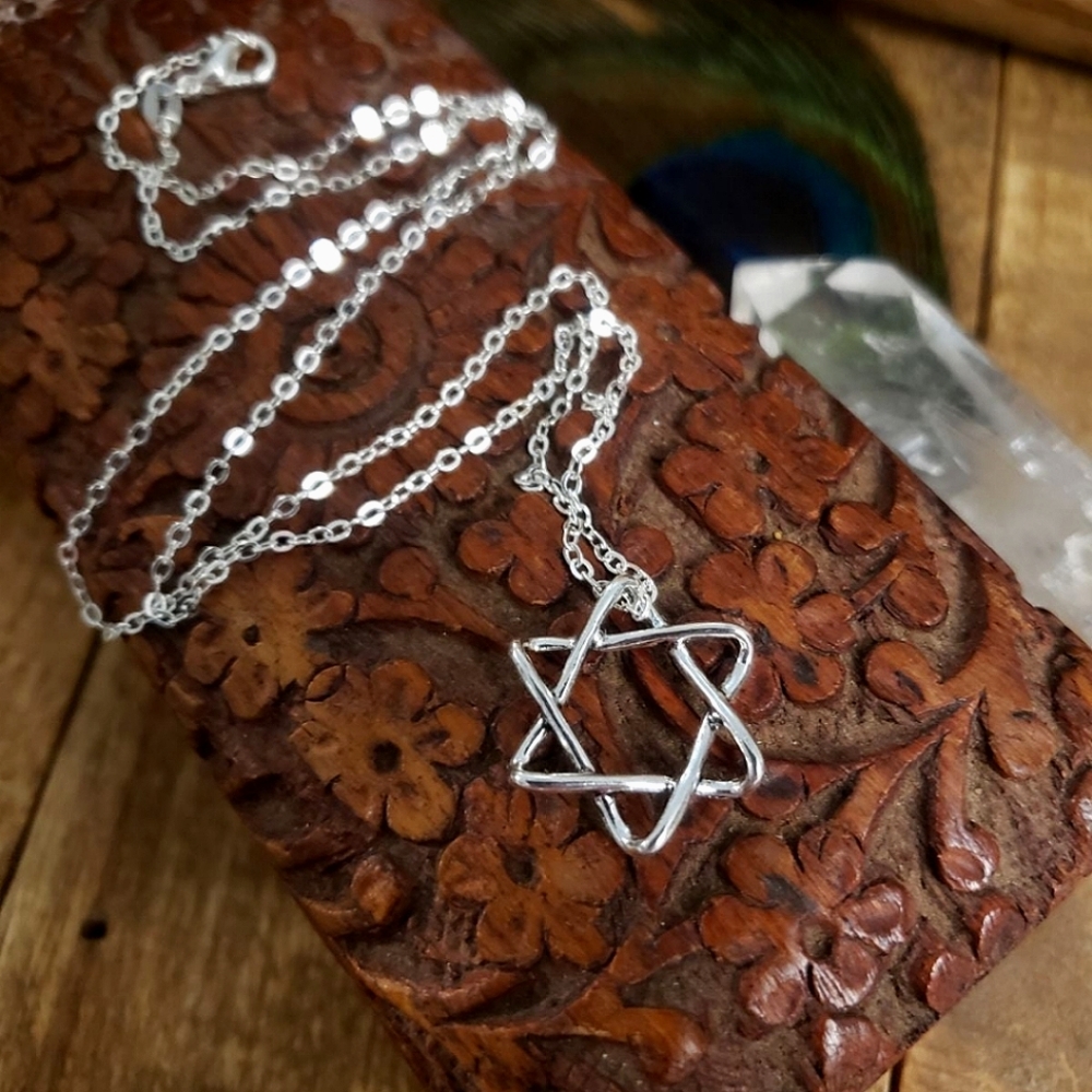 STAR of David Pendant 925 Sterling Silver Necklace Hanukkah Bar Bat Mitzvah Gift